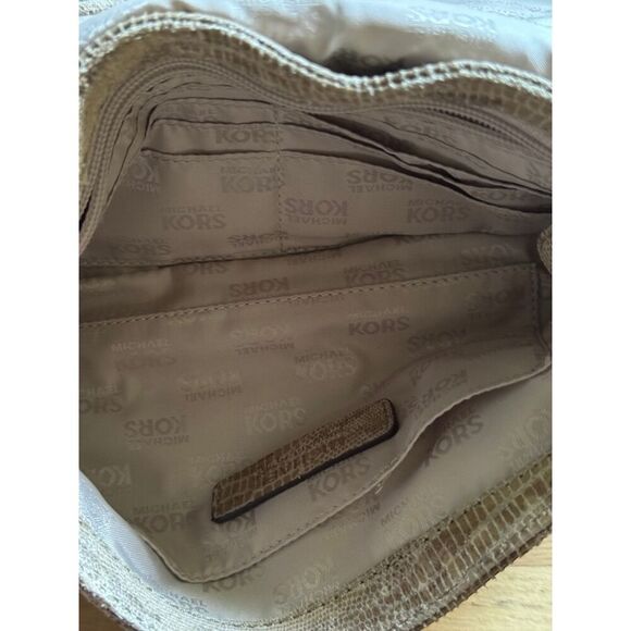 Michael Kors Python Hamilton Snakeskin Embossed Leather Bag crossbody - Picture 6 of 8